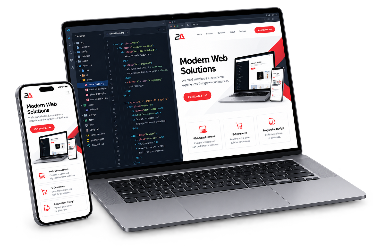 2A Digital web and e-commerce development